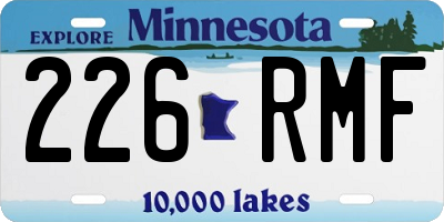 MN license plate 226RMF