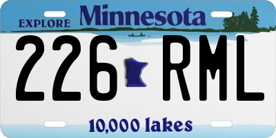MN license plate 226RML