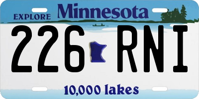 MN license plate 226RNI