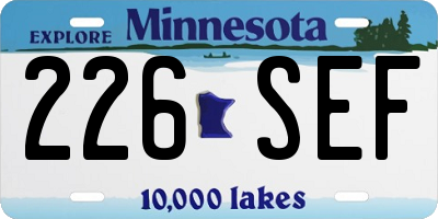 MN license plate 226SEF