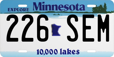 MN license plate 226SEM