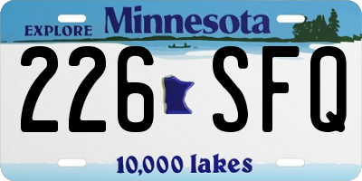 MN license plate 226SFQ