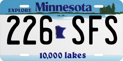 MN license plate 226SFS