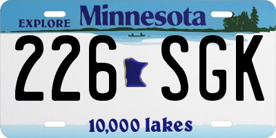 MN license plate 226SGK