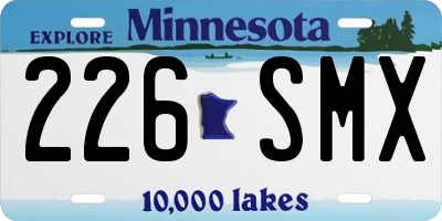 MN license plate 226SMX