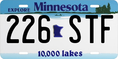 MN license plate 226STF