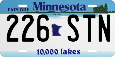 MN license plate 226STN