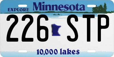 MN license plate 226STP