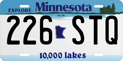 MN license plate 226STQ