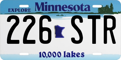 MN license plate 226STR