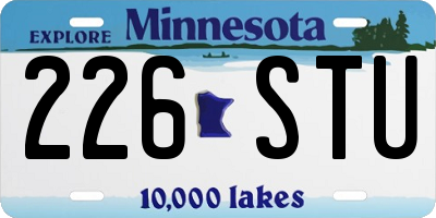 MN license plate 226STU