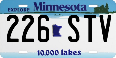 MN license plate 226STV