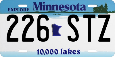 MN license plate 226STZ
