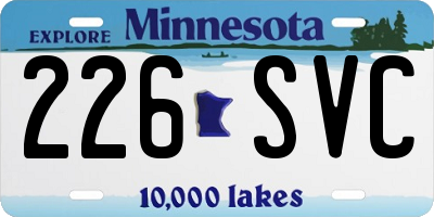 MN license plate 226SVC