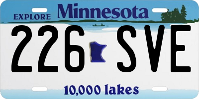 MN license plate 226SVE