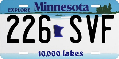 MN license plate 226SVF