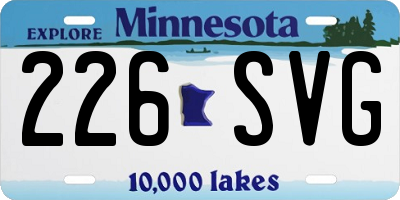 MN license plate 226SVG