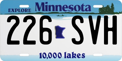MN license plate 226SVH