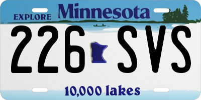 MN license plate 226SVS