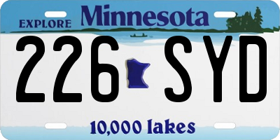MN license plate 226SYD