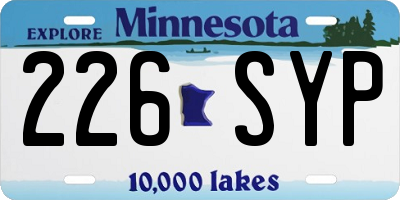 MN license plate 226SYP