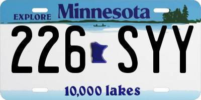 MN license plate 226SYY
