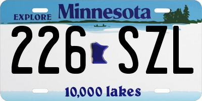 MN license plate 226SZL