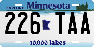 MN license plate 226TAA