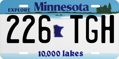 MN license plate 226TGH