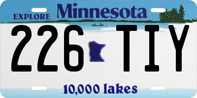 MN license plate 226TIY