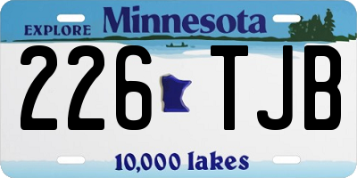 MN license plate 226TJB