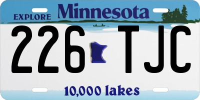 MN license plate 226TJC
