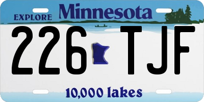 MN license plate 226TJF