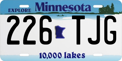 MN license plate 226TJG