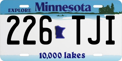 MN license plate 226TJI