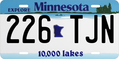 MN license plate 226TJN