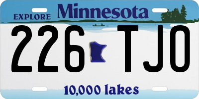 MN license plate 226TJO