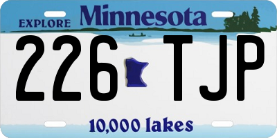 MN license plate 226TJP