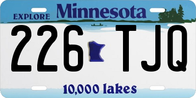 MN license plate 226TJQ