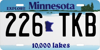 MN license plate 226TKB