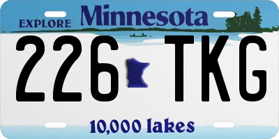 MN license plate 226TKG