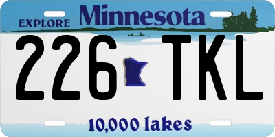 MN license plate 226TKL