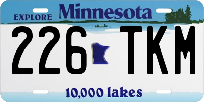 MN license plate 226TKM