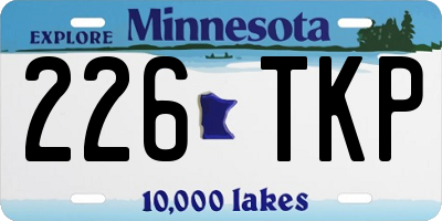 MN license plate 226TKP
