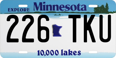 MN license plate 226TKU