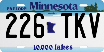 MN license plate 226TKV