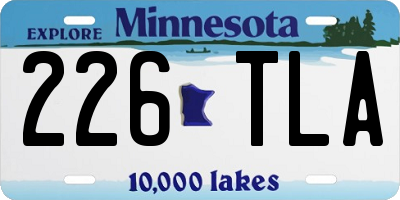 MN license plate 226TLA