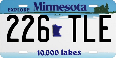 MN license plate 226TLE