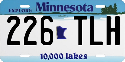 MN license plate 226TLH
