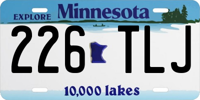 MN license plate 226TLJ